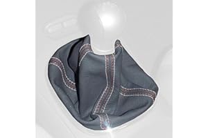 RedlineGoods Shift Boot Compatible with Acura RSX 2005-06. Tailor Made - not Universal. Genuine top-Grade Italian Black Leather with Black Thread