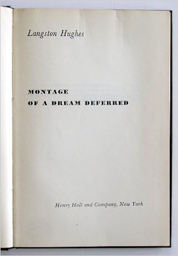Montage Of A Dream Deferred Langston Hughes Amazoncom Books