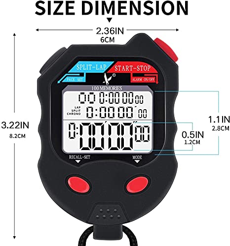 GLLP Stopwatch Timer Training Sport Professionele Spel Gewijd Fitness Timer Sport Running Horloge - Image 3