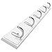 24-Inch Wall-Mounted Heavy Duty Coat Hooks, Natural Bamboo Wall Coat Rack, Towel Bag Key Holder Hanger Hook Rack for Entryway Bathroom (5 Hooks, White)