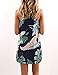 SugooVibe Womens Summer Sleeveless Print Chiffon Tropical Palm Dress Casual Sundress Navy
