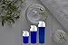 PharmaPump Airless Pump Bottles 50mL - 20 Pack - Blue Bottle With White Engine