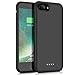 iPhone 8 Plus/7 Plus Battery Case 8500mAh, Yacikos Portable Charging Case Rechargeable Extended Battery Pack Apple iPhone 8 Plus/7 Plus (5.5') Protective Backup Power Bank Cover (8500mAh-Black)