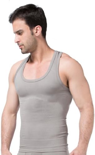 Men's Body Shaper Vest Slimming Cool-Dry Shirt SS-M02 Grey