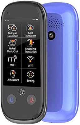 Smart Voice Language Translator Device,Boeleo W1 Pro AI Voice Photo Translator 3.0" LCD/IPS 4G WiFi 8GB Memory 1780mAh 76 Languages Offline Travel Business Translation,Blue