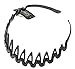 Black Hairband with Teeth 37
