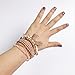 RareLove Bohemian Beaded Bracelet Stretch Wrap Bangle with Charms Stars Tassels Dangle Layered