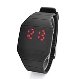 Touch Screen Led Watch Cheap Price Ultra-thin Plastic Candy Color Black Color