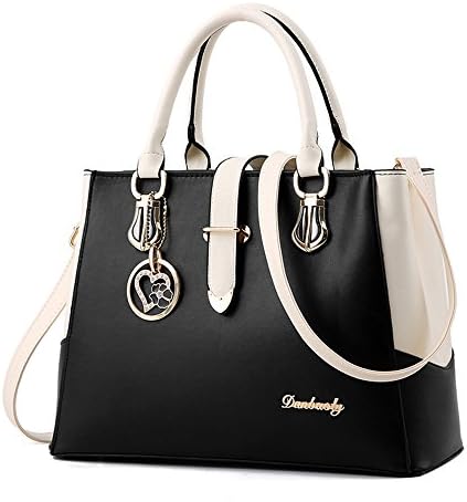 BAOFASHION Womens PU Shoulder Bags Retro Purses Stitching Color Handbags