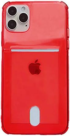 Amazon Co Jp Iphone12mini ケース クリアカラー レッド カード収納ポケット付き 背面 シリコン カバー おしゃれ 韓国 スマホケース Tpu ソフト かわいい 透明 オリジナルにカスタマイズできる アレンジ カード入れ 家電 カメラ