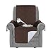 Flamingo P 100% Waterproof Recliner Chair Covers Quilted Reclining Chair Slipcover Furniture Protector Pet Couch Covers with Non Slip Backing, Seat Width Up to 30 Inch, Brown