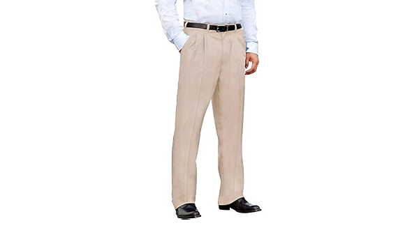George Men's Pleated Front Wrinkle 