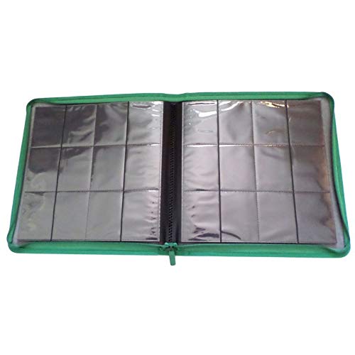 docsmagic.de Premium Pro-Player 12-Pocket Playset Zip-Album Dark Green - 480 Card Binder - MTG - PKM - YGO