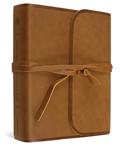 ESV Single Column Journaling Bible (Natural Leather, Brown, Flap with Strap): H…