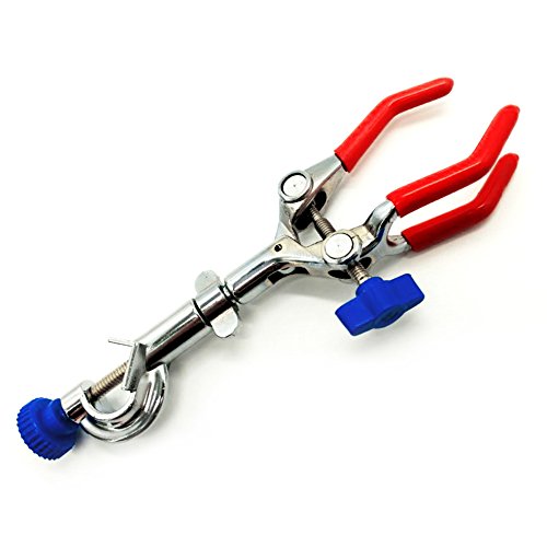 OESS Lab Clamp 3 Prong Finger Style Laboratory 360°Swivel Type Rubber-Coated Head - Thumbnail 2