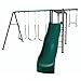 Lifetime Monkey Bar Adventure Swing Set with 9 Foot Wavy Slide