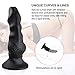 Liquid Silicone Dildo with Suction Cup for Hands-free Play,UTIMI Realistic Snake Head Dong Animal Dildo Black,1 Water-Based Lube,7.1 Inch