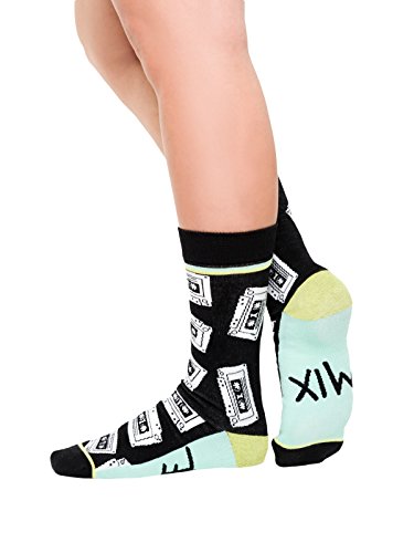 Woven Pear, Women Mix Tape Socks, One Size