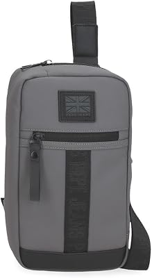 Hoxton Umhängetasche Grau 14 x 25 x 6 cm Polyester und PU by Joumma Bags, grau, Talla única, Gürteltasche