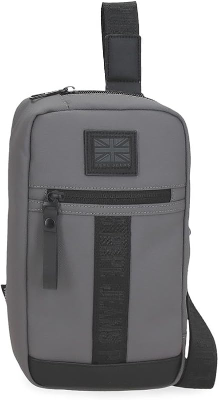 Hoxton Umhängetasche Grau 14 x 25 x 6 cm Polyester und PU by Joumma Bags, grau, Talla única, Gürteltasche