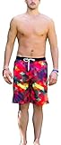 WUAMBO Men's Swim Trunks Quick drying Surf Board Beach Shorts