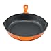 Zelancio Enameled 10-Inch Cast Iron Skillet, Oven Safe Smooth Surface Frying Pan. Perfect for Steak, Fajitas, Eggs, and So Much More, Orange