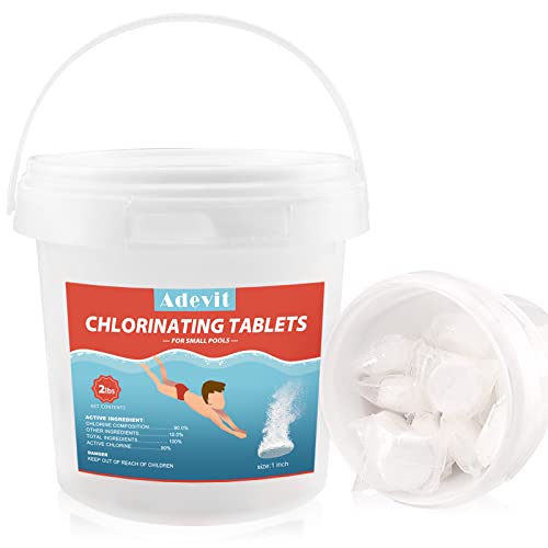 Chlorinating Tablets 1 Inch, 2 Lb Pool Chlorine Tablets for Swimming