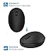 TENMOS Mini Rechargeable Wireless Mouse, 2.4GHz Optical Travel Mouse Silent Wireless Computer Mice with USB Receiver, Auto Sleeping, 3 Buttons, 1000 DPI Compatible with Laptop, PC, Chromebook (Black)