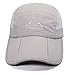 ELLEWIN Men's Baseball Cap UPF50 Hat W/Foldable Long Large Bill,One Size,L-Grey