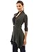 PattyBoutik Women Buckle Braid Front Cardigan (Dark Green Small)