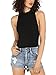Verdusa Women's Sleeveless Mock Neck Leotard Jumpsuit Bodice Bodysuit Tops Black S
