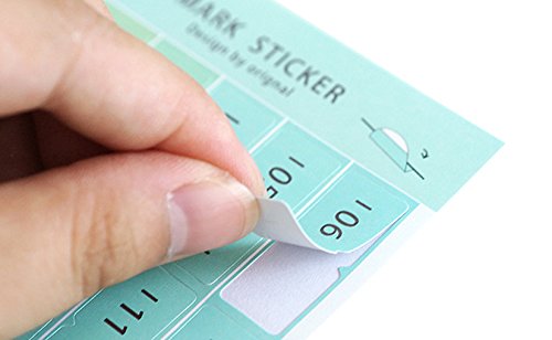 Eilova DIY Neon Weekly Monthly Calendar Stickers Self-Adhesive Index Tabs Divider Personal Journal Planner Reminder Flag Sticker(4 Packs, Total 32 Sheets)