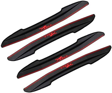 Raiphy 4x Car Door Protection Bumper Car Door Edge Protector Anti-rub Anti-Collision Protector Car rearview mirror edge Protection (Black)