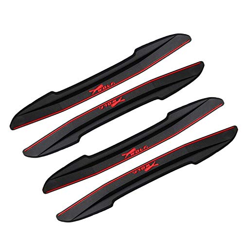 Raiphy 4x Car Door Protection Bumper Car Door Edge Protector Anti-rub Anti-Collision Protector Car rearview mirror edge Protection (Black)