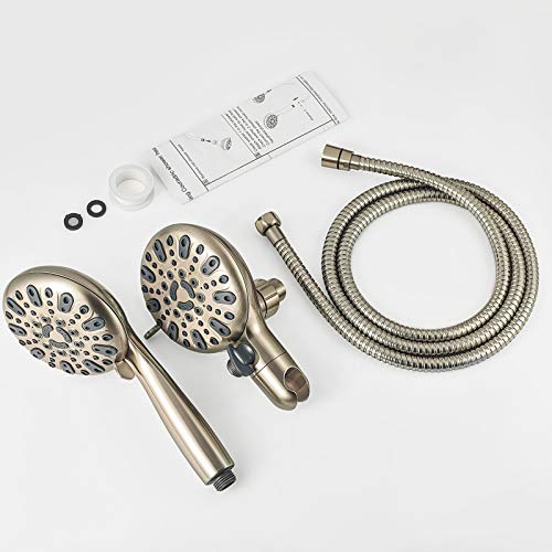 Couradric Dual Shower Head, 35 Spray Setting 2 in 1 Handheld Shower