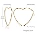 Women's Stainless Steel Gold Plated Heart Shape Hinged Large Hoop Earring,Anti-allergy