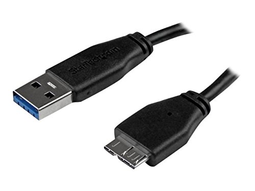 StarTech.com 1m (3ft) Slim SuperSpeed USB 3.0 A to Micro B Cable - M/M - Thin USB 3.0 Micro B Cable - 1x USB 3 A (M), 1x USB 3 Micro B (M) (USB3AUB1MS)