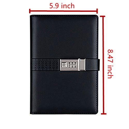 A5 PU Leather Journals Note books Secret Diary with Lock