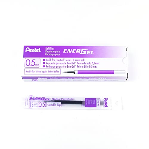 Pentel Refill Ink For EnerGel Gel Pen, (0.5mm) Needle Tip, Violet Ink