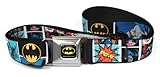 Batman Comic Strip W/bat Signal Seatbelt Belt
