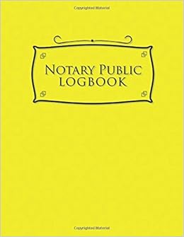 Notary Public Logbook Notarial Journal Notary Paper