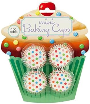 Bulk Buys Mini Polka Dot Print Baking Cups Pack Of 72