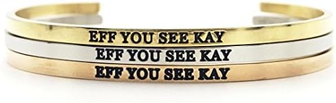 Eff You See Kay Dainty Bangle (Gold)