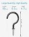 50 PCS 1.85 Inch Cup Hooks Ceiling Hooks,Vinyl Coated Screw-in Wall Hooks,Plant Hooks, Kitchen Hooks,Coffee Tea Cup Hooks,Suitable for Indoor and Outdoor Black