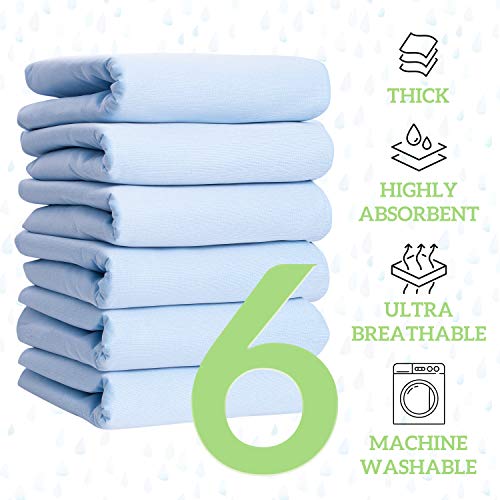 image for Washable Underpads, Pack of 6 Large Bed Pads, 30