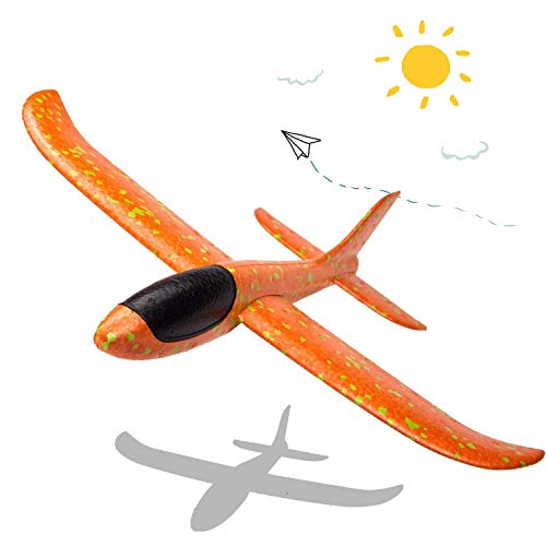 LOFEE Throwing Foam Airplane Toys for Boys,Glider Plane for Kids, Birthday Gift Flying Gliders, Foam Airplane for Boys & Girls