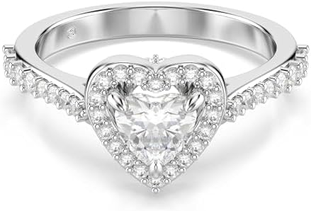 Amazon.com: Swarovski Una Angelic ring, Round cut, Clear, Silver