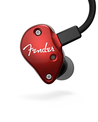 Fender FXA6 Professional In-Ear Headphone Monitors for live performance, studio, or high-definition casual listening - Red (Best Budget In Ear Monitor System)