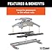 CURT 16220 X5 Gooseneck to 5th Wheel Adapter for Double Lock EZr Hitches, Industry-Standard Base Rails, 20,000 lbs