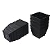 BangQiao 4.20 Inch Plastic Square Flower and Succulent Nursery Plant Pot/Planter/Container,Pack of 8 (M, Black)